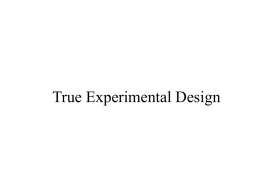Independent Groups Designs - University of Massachusetts