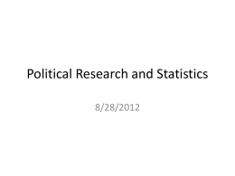 Political Research and Statistics