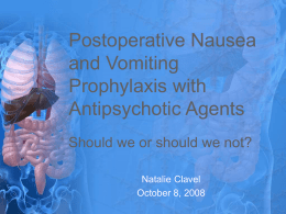 Antipsychotics for PONV Prophylaxis