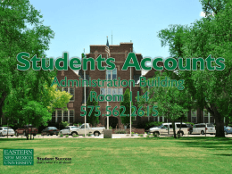 Student Accounts - Eastern New Mexico University
