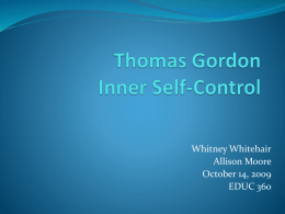 Thomas Gordon Inner Self-Control