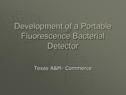 Development of a Portable Fluorescence Bacterial Detector