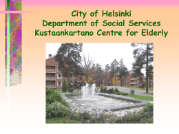 City of Helsinki Department of Social