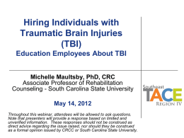Hiring Individuals with Traumatic Brain Injuries (TBI)