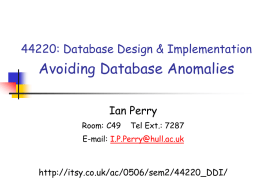 Avoiding Database Anomalies