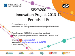 Innovation Project S2012
