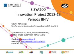 Innovation Project S2012
