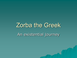 Zorba the Greek - Syracuse University