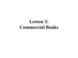 Lesson 2: Commercial Banks - Home