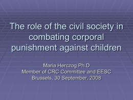 The role of the civil society in combatting corporal