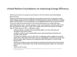 United Nations Foundations on Improving Energy Efficiency