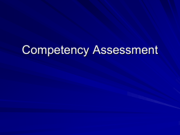 Competency Assessment - MANAIA HEALTH PHO LIMITED