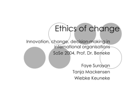 Ethics of change - Uni