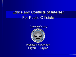 Ethics In Government - Idaho Association of Counties