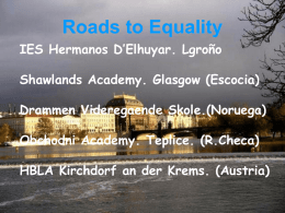 Diapositiva 1 - Roads to Equality