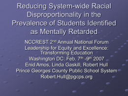 Reducing System-wide Racial Disproportionality in the