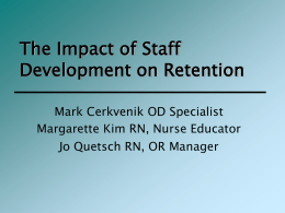 The Impact of Staff Development on Retention
