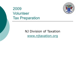 2009 Volunteer Tax Preparation