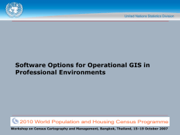 Software options for operational GIS in professional