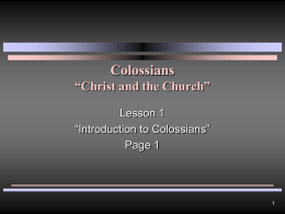 First Corinthians “Solving Church Problems”