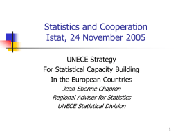 Statistics and Cooperation Istat, 24 November 2005