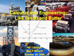 Calculus and the Environment: Like Bread and Butter