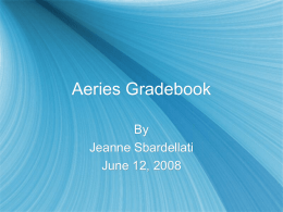 Aeries GradeBook:Elementary