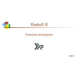 Haskell II - University of Pennsylvania