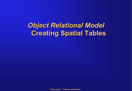Lesson 4 - Object Relational Model