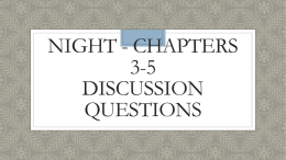Night - Chapter 3 discussion questions