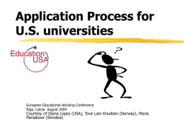 Applying to U.S. Graduate Schools