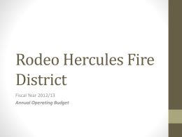 Rodeo Hercules Fire District