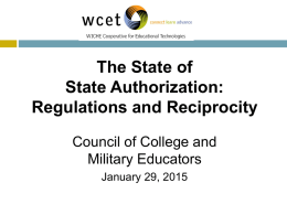 Changes and Challenges: Distance Education and Regulatory