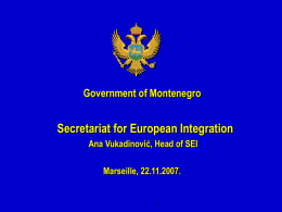 Crna Gora-značajne informacije