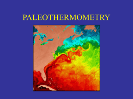Methods of paleotemperature reconstruction