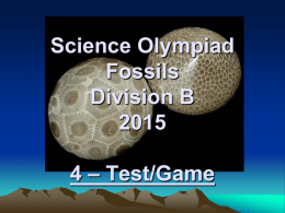 Science Olympiad Fossils Division B