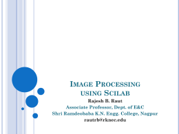Image & Video Processing using Scilab