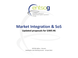 Updated proposal for SoS and Market Integration assessement