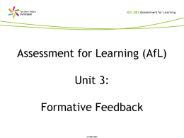 (Powerpoint) Assessment for Learning