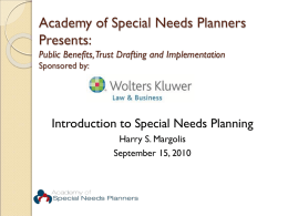 Why Special Needs Planning is a Great Area of Practice