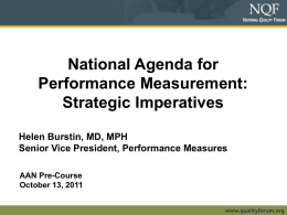 The National Quality Forum - American Academy of Nursing
