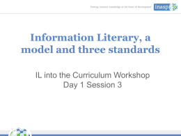 Information Literary, a model and three standards