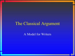 The Classical Argument - Desert Edge AP Courses