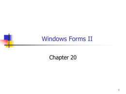 Windows Forms - University of South Florida