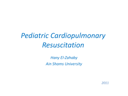 Pediatric Cardiopulmonary Resusscitation