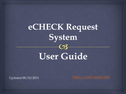 eCHECK Request System