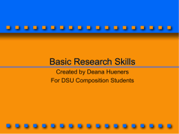 Conducting Research - Dakota State University