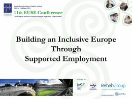 EUSE Conference - Greg Barry (EmployAbility Mayo)