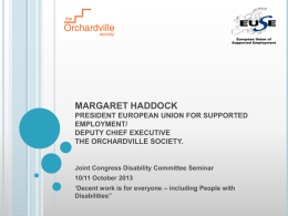 Margaret Haddock President European Union For Supported