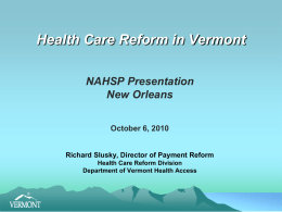 Vermont Health Care Reform of 2006